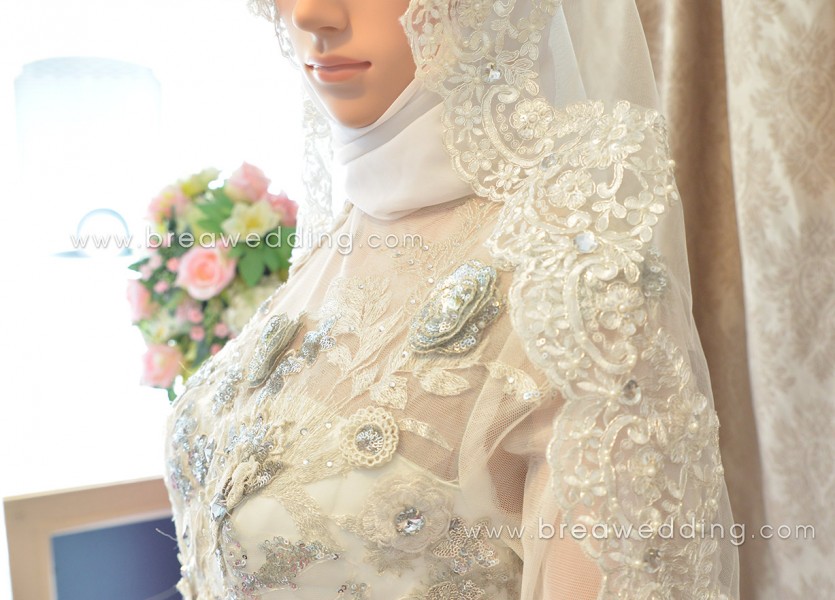 ร้านเวดดิ้งชุดแต่งงานอิสลามสีขาว