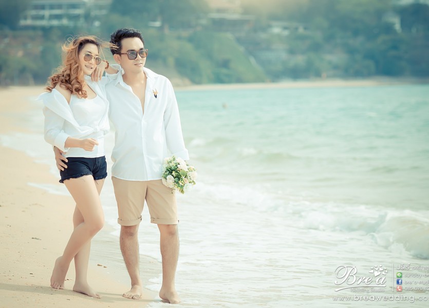 พรีเวดดิ้ง หาช่างภาพงานแต่ง รับถ่ายภาพงานแต่งงาน ถ่ายรูปแต่งงานทะเล