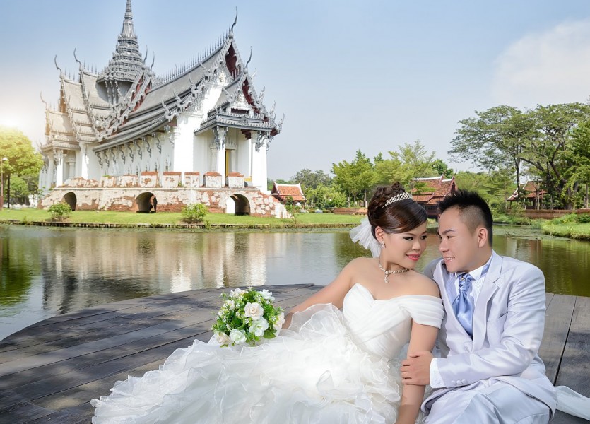 ถ่ายรูปแต่งงาน ถ่ายภาพแต่งงาน ชุดแต่งงาน ชุดวิวาห์ บางบัวทอง นนทบุรี