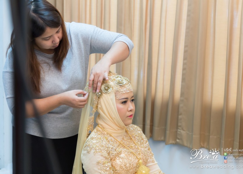 ถ่ายรูปแต่งงาน มุสลิม งานแต่งงานอิสลาม เวดดิ้ง นนทบุรี บางบัวทอง ชุดแต่งงานอิสลาม