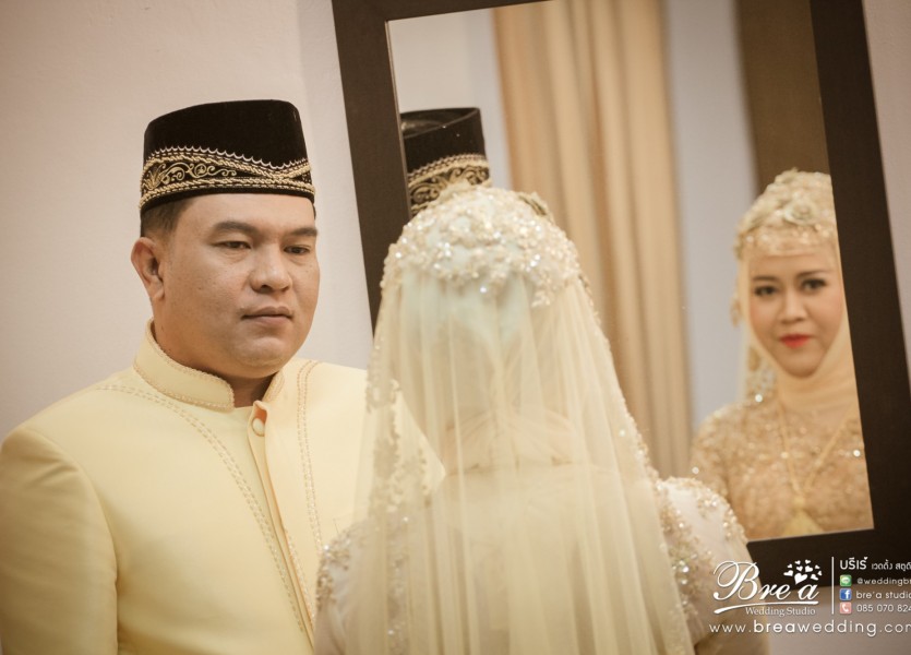 ถ่ายรูปแต่งงาน มุสลิม งานแต่งงานอิสลาม เวดดิ้ง นนทบุรี บางบัวทอง ชุดแต่งงานอิสลาม