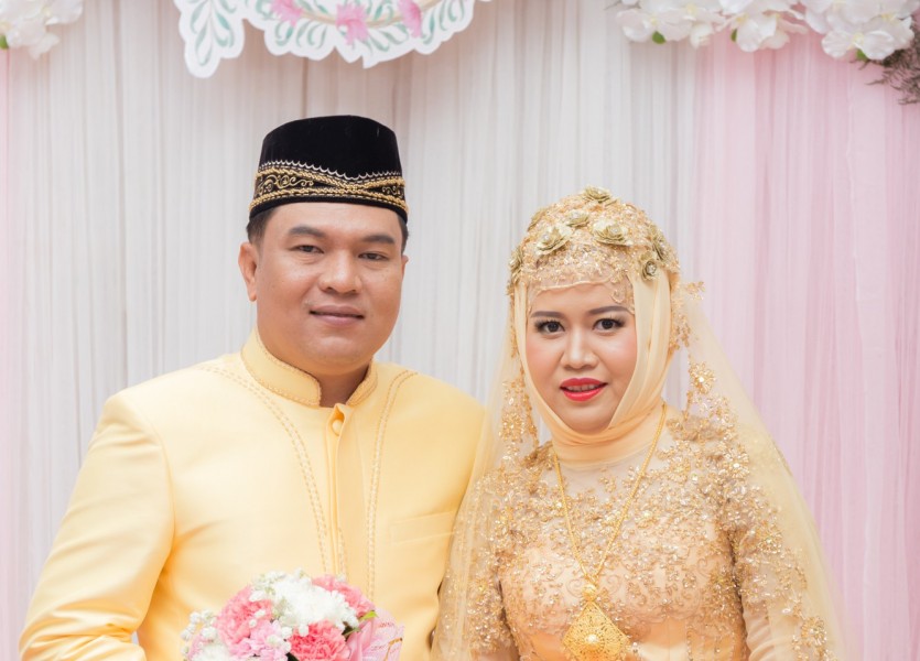 ถ่ายรูปแต่งงาน มุสลิม งานแต่งงานอิสลาม เวดดิ้ง นนทบุรี บางบัวทอง ชุดแต่งงานอิสลาม