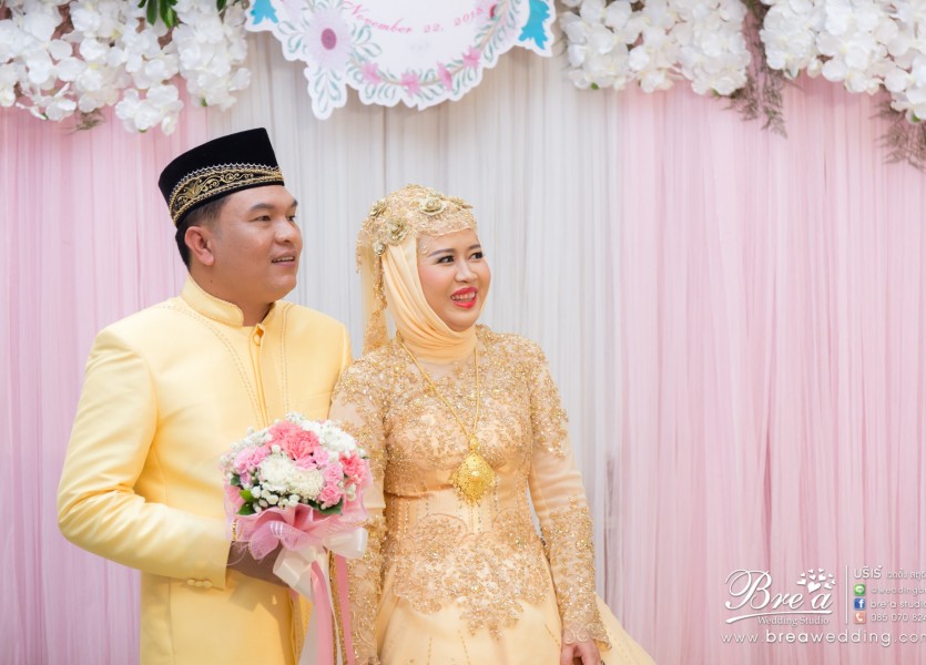 ถ่ายรูปแต่งงาน มุสลิม งานแต่งงานอิสลาม เวดดิ้ง นนทบุรี บางบัวทอง ชุดแต่งงานอิสลาม
