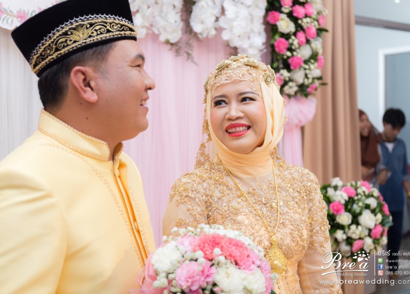 ถ่ายรูปแต่งงาน มุสลิม งานแต่งงานอิสลาม เวดดิ้ง นนทบุรี บางบัวทอง ชุดแต่งงานอิสลาม