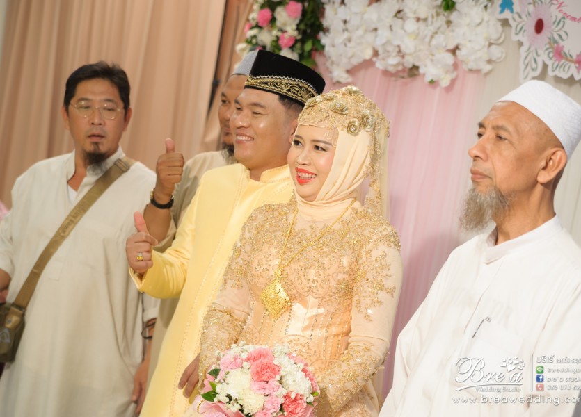 ถ่ายรูปแต่งงาน มุสลิม งานแต่งงานอิสลาม เวดดิ้ง นนทบุรี บางบัวทอง ชุดแต่งงานอิสลาม