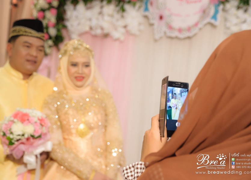 ถ่ายรูปแต่งงาน มุสลิม งานแต่งงานอิสลาม เวดดิ้ง นนทบุรี บางบัวทอง ชุดแต่งงานอิสลาม