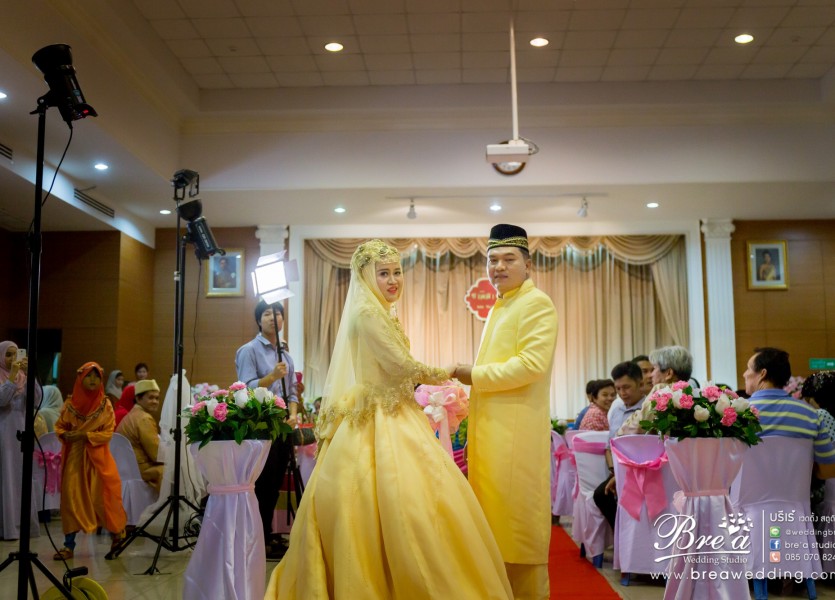 ถ่ายรูปแต่งงาน มุสลิม งานแต่งงานอิสลาม เวดดิ้ง นนทบุรี บางบัวทอง ชุดแต่งงานอิสลาม