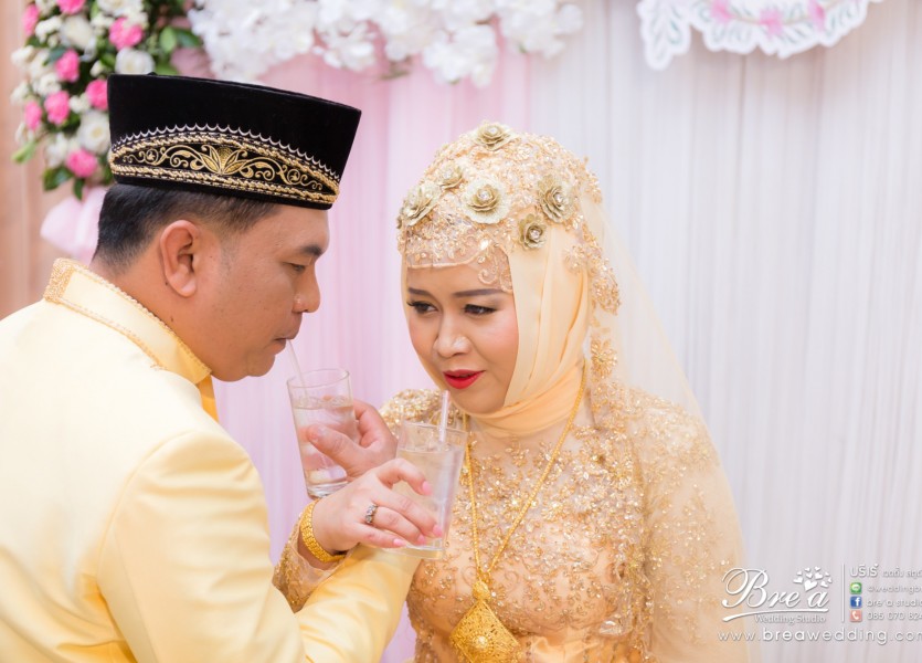 ถ่ายรูปแต่งงาน มุสลิม งานแต่งงานอิสลาม เวดดิ้ง นนทบุรี บางบัวทอง ชุดแต่งงานอิสลาม