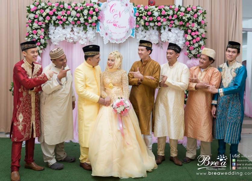 ถ่ายรูปแต่งงาน มุสลิม งานแต่งงานอิสลาม เวดดิ้ง นนทบุรี บางบัวทอง ชุดแต่งงานอิสลาม