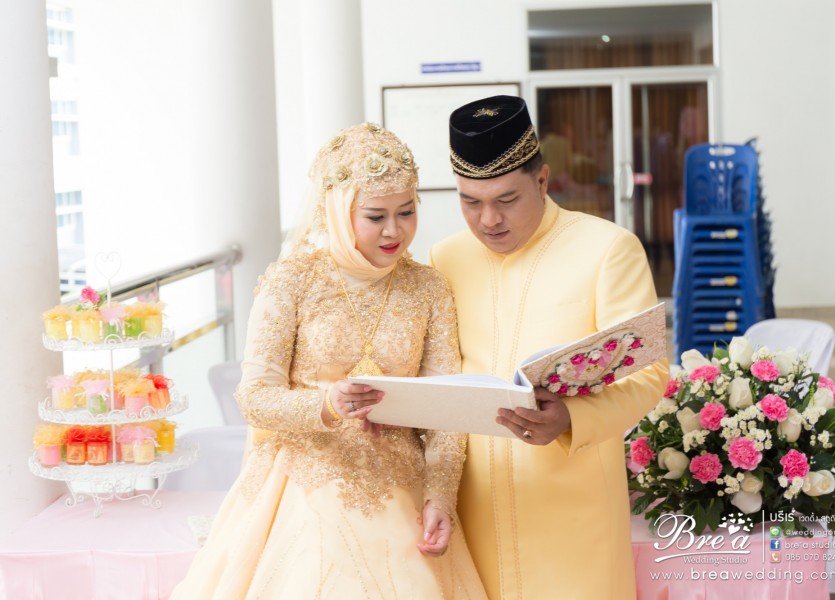 ถ่ายรูปแต่งงาน มุสลิม งานแต่งงานอิสลาม เวดดิ้ง นนทบุรี บางบัวทอง ชุดแต่งงานอิสลาม