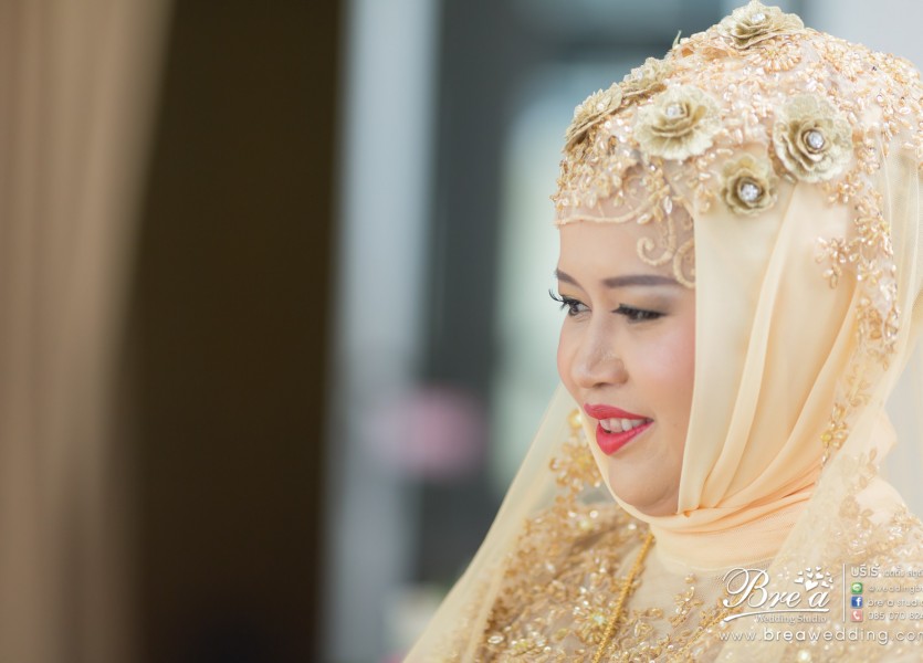 ถ่ายรูปแต่งงาน มุสลิม งานแต่งงานอิสลาม เวดดิ้ง นนทบุรี บางบัวทอง ชุดแต่งงานอิสลาม