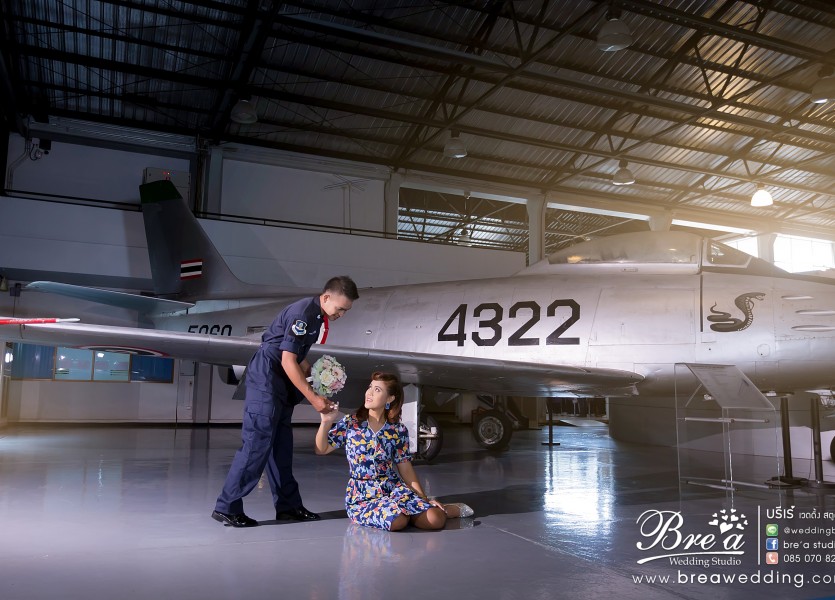 ถ่ายรูปแต่งงาน กับเครื่องบิน Pre Wedding พิพิธภัณท์กองทัพอากาศ นนทบุรี บางบัวทอง ดอนเมือง