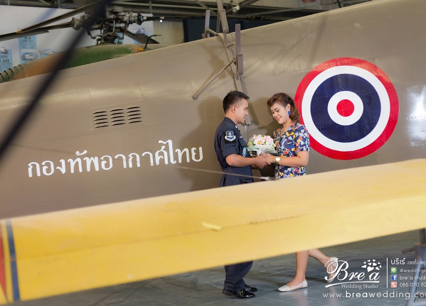 ถ่ายรูปแต่งงาน กับเครื่องบิน Pre Wedding พิพิธภัณท์กองทัพอากาศ นนทบุรี บางบัวทอง ดอนเมือง