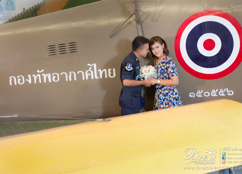ถ่ายรูปแต่งงาน กับเครื่องบิน Pre Wedding พิพิธภัณท์กองทัพอากาศ นนทบุรี บางบัวทอง ดอนเมือง