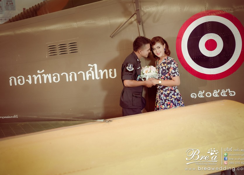 ถ่ายรูปแต่งงาน กับเครื่องบิน Pre Wedding พิพิธภัณท์กองทัพอากาศ นนทบุรี บางบัวทอง ดอนเมือง