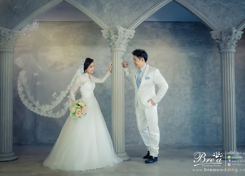 ถ่ายรูปแต่งงานในสตูดิโอ บรีเร่ เวดดิ้ง บางบัวทอง นนทบุรี โดมินิค Dominic studio