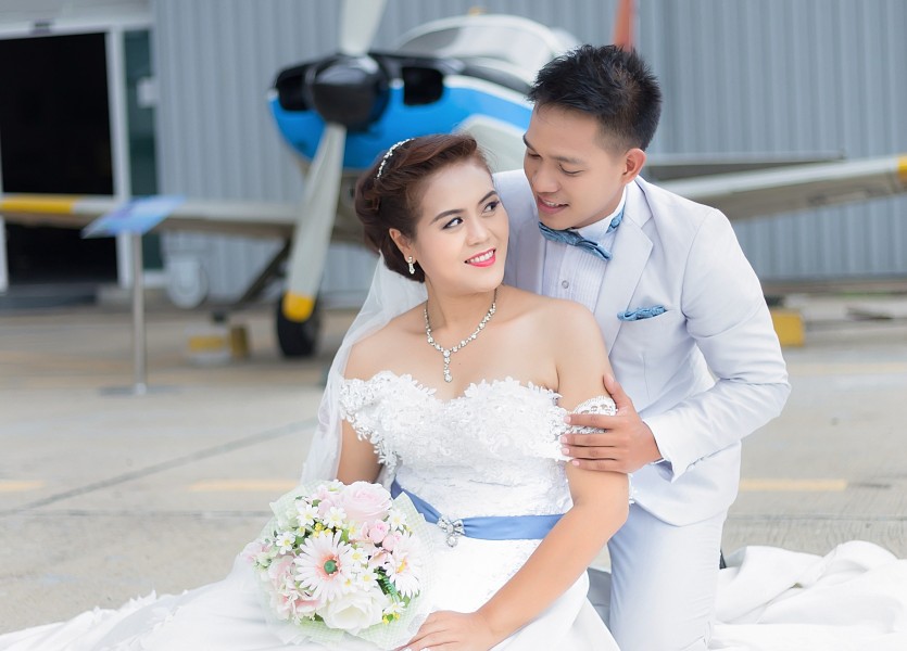 ถ่ายรูปแต่งงาน กับเครื่องบิน Pre Wedding พิพิธภัณท์กองทัพอากาศ นนทบุรี บางบัวทอง ดอนเมือง