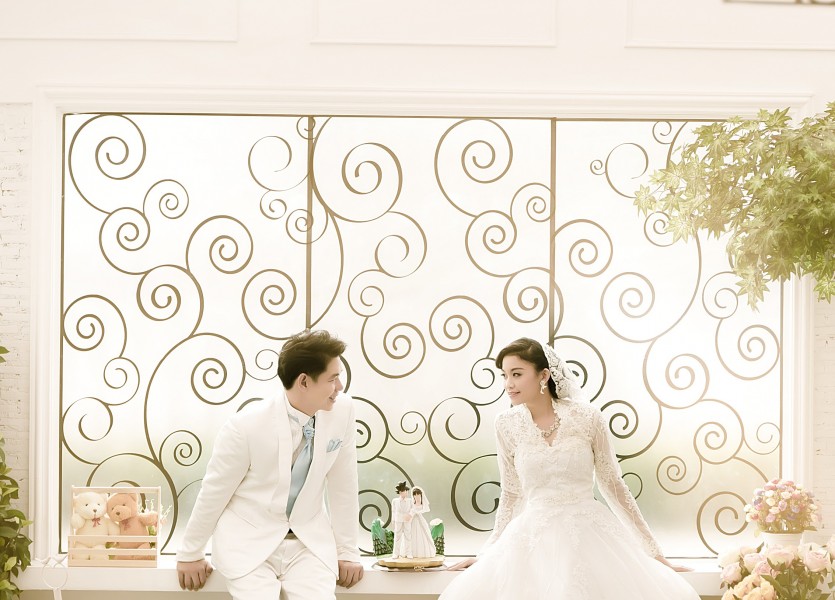 ถ่ายรูปแต่งงานในสตูดิโอ บรีเร่ เวดดิ้ง บางบัวทอง นนทบุรี โดมินิค Dominic studio