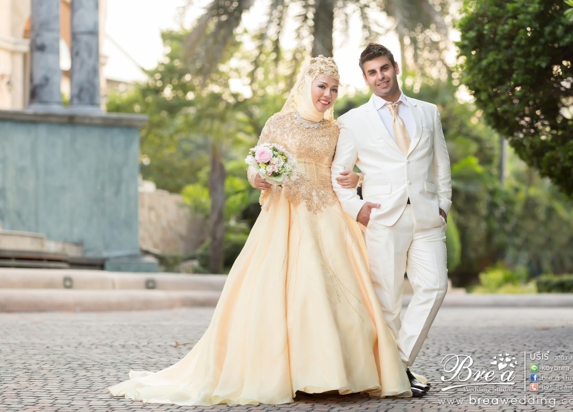 PreWedding มุสลิม ฌ็องเซลิเซ่ ถ่ายรูปแต่งงานอิสลาม บางบัวทอง นนทบุรี