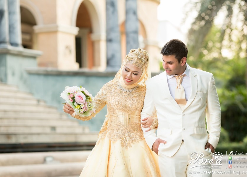 PreWedding มุสลิม ฌ็องเซลิเซ่ ถ่ายรูปแต่งงานอิสลาม บางบัวทอง นนทบุรี