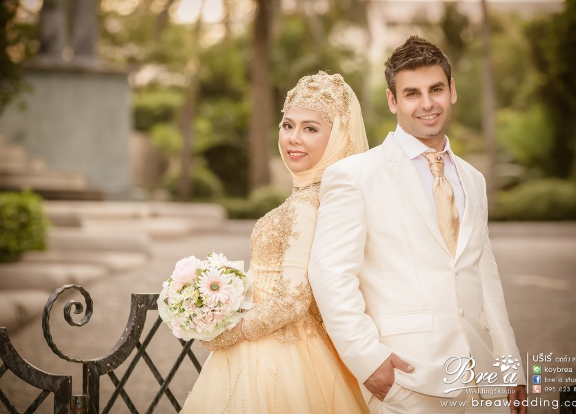 PreWedding มุสลิม ฌ็องเซลิเซ่ ถ่ายรูปแต่งงานอิสลาม บางบัวทอง นนทบุรี
