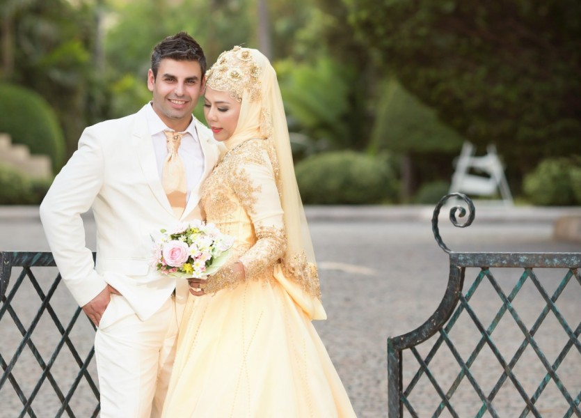 PreWedding มุสลิม ฌ็องเซลิเซ่ ถ่ายรูปแต่งงานอิสลาม บางบัวทอง นนทบุรี