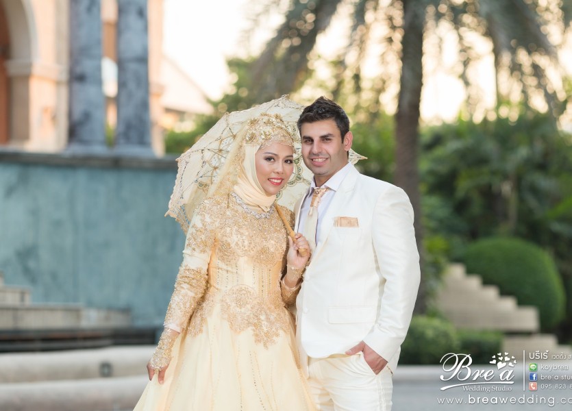 PreWedding มุสลิม ฌ็องเซลิเซ่ ถ่ายรูปแต่งงานอิสลาม บางบัวทอง นนทบุรี