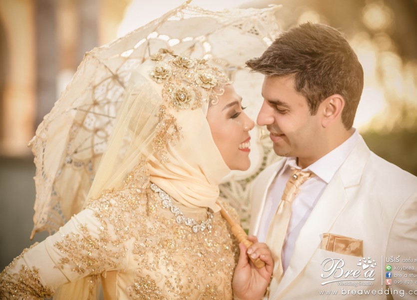 PreWedding มุสลิม ฌ็องเซลิเซ่ ถ่ายรูปแต่งงานอิสลาม บางบัวทอง นนทบุรี