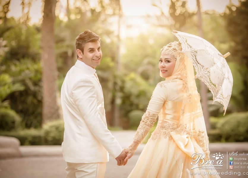 PreWedding มุสลิม ฌ็องเซลิเซ่ ถ่ายรูปแต่งงานอิสลาม บางบัวทอง นนทบุรี