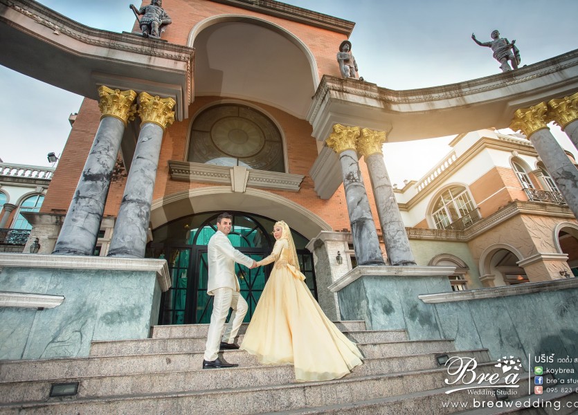 PreWedding มุสลิม ฌ็องเซลิเซ่ ถ่ายรูปแต่งงานอิสลาม บางบัวทอง นนทบุรี