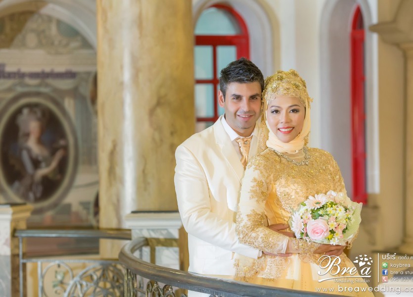 PreWedding มุสลิม ฌ็องเซลิเซ่ ถ่ายรูปแต่งงานอิสลาม บางบัวทอง นนทบุรี