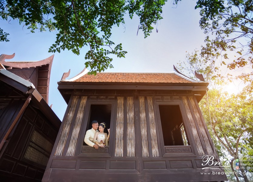 พรีเวดดิ้งอยุธยา ถ่ายรูปแต่งงานคุ้มขุนแผน ชุดแต่งงานอยุธยา wedding ayutaya