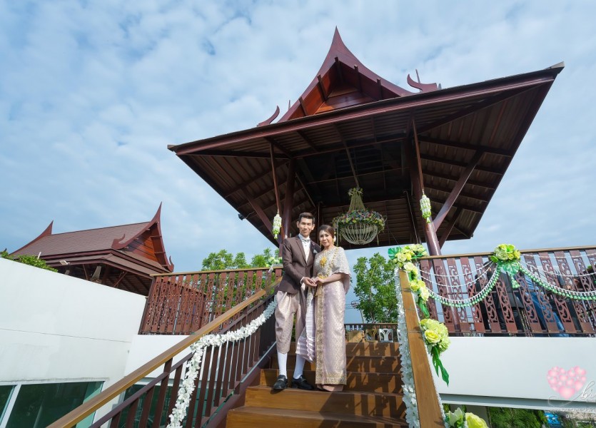 เรือนไทย,แต่งงาน,เรือนนพเก้า,นนทบุรี028พระราม๕,ชุดไทยแต่งงาน,บางบัวทอ
