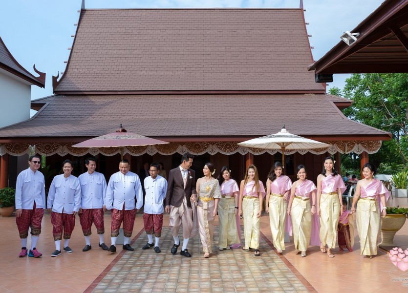 เรือนไทย,แต่งงาน,เรือนนพเก้า,นนทบุรี030พระราม๕,ชุดไทยแต่งงาน,บางบัวทอ