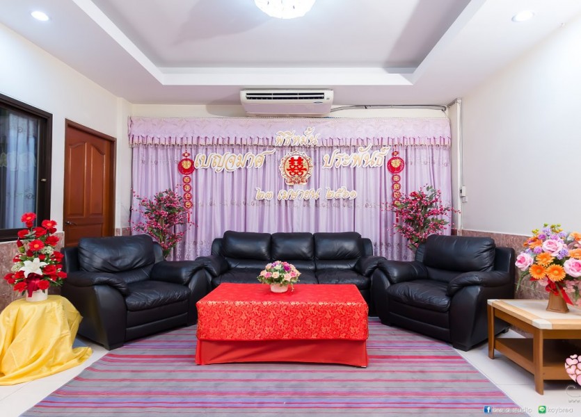 ชุดยกน้ำชา งานหมั้น ชุดแดง002 แต่งงานแบบจีน