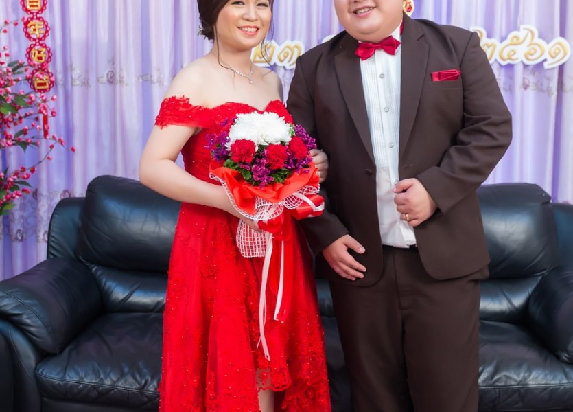 ชุดยกน้ำชา งานหมั้น ชุดแดง059 แต่งงานแบบจีน