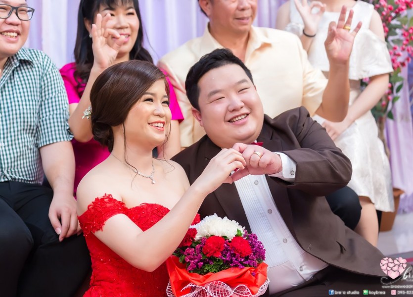 ชุดยกน้ำชา งานหมั้น ชุดแดง062 แต่งงานแบบจีน